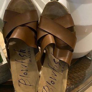 Brown Blowfish Malibu Wedges